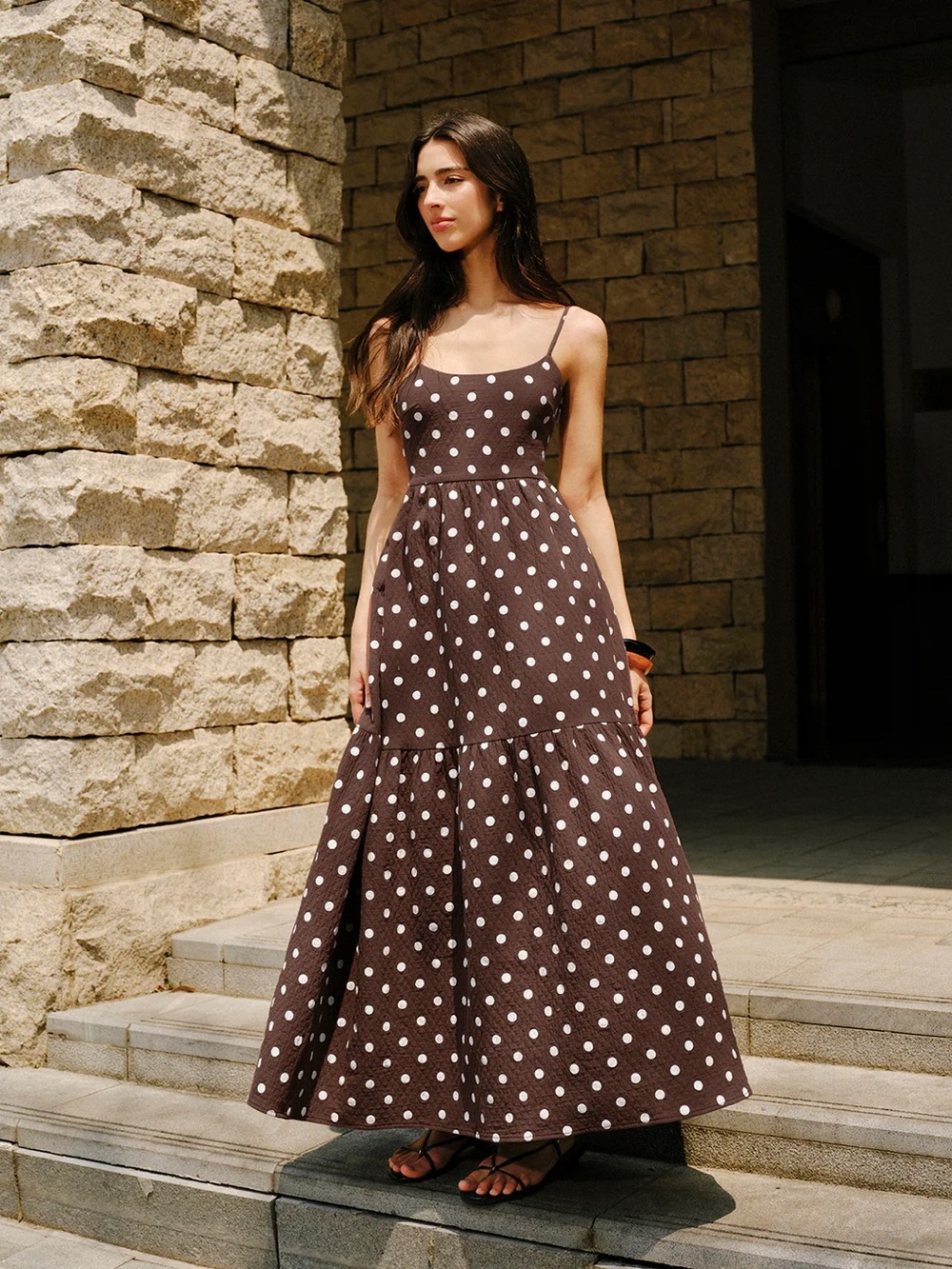 Commense cotton backless dress